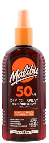 Malibu Sun SPF 50 Non-Greasy Dry Oil Spray 200ml bottle