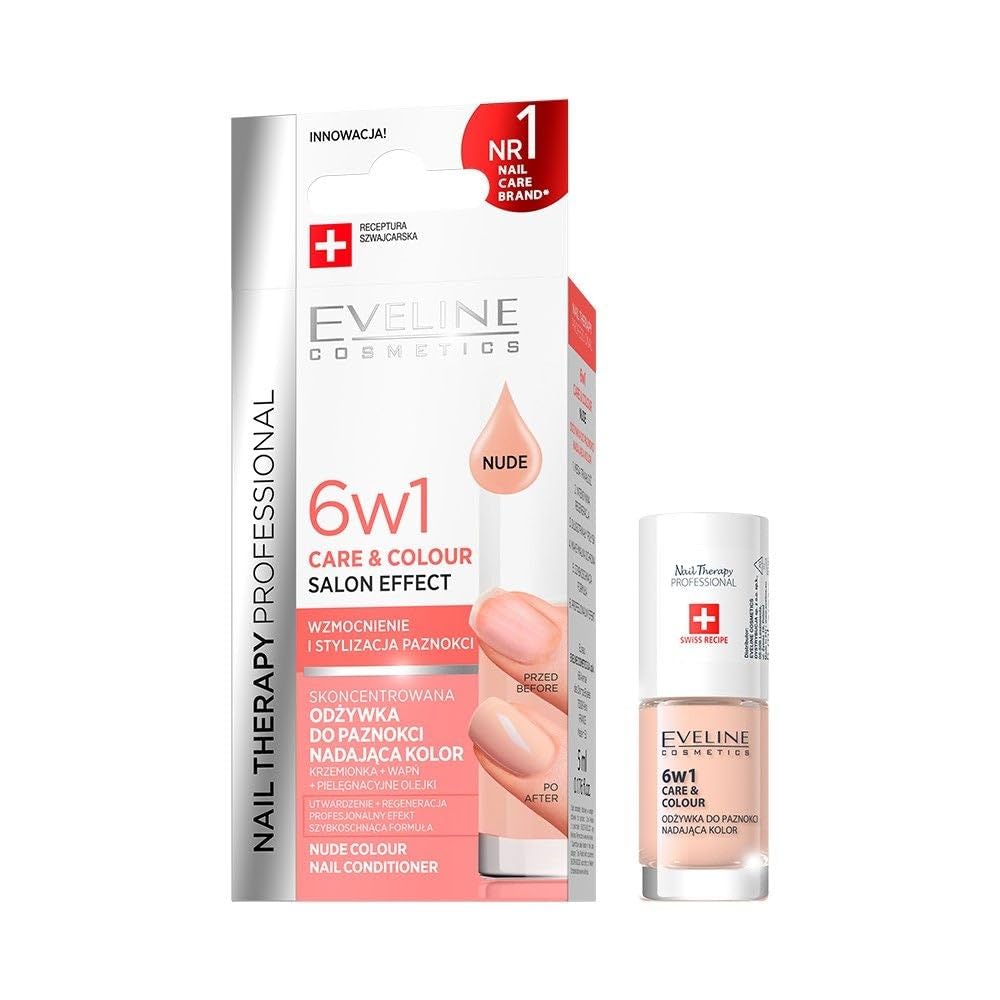 Eveline Nail Therapy nail conditioner with colour, Nude 5ml