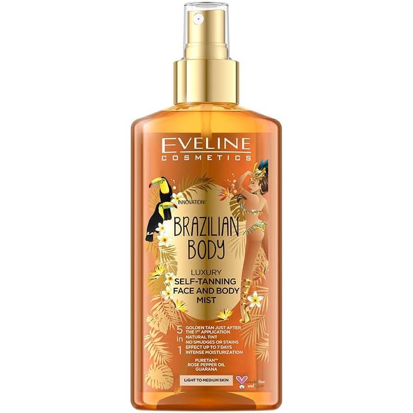 Eveline Brazilian Body Luxury 5-in-1 Self-Tanning Mist, Face & Body, 150ml
