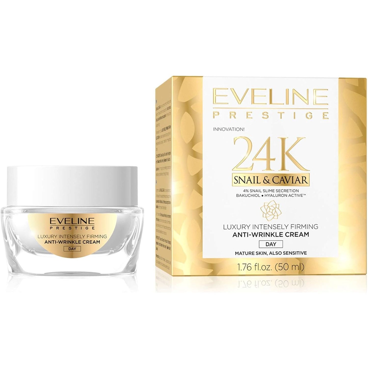 Eveline Prestige 24k Snail & Caviar Anti-Wrinkle Lifting Face Cream - 50 ml