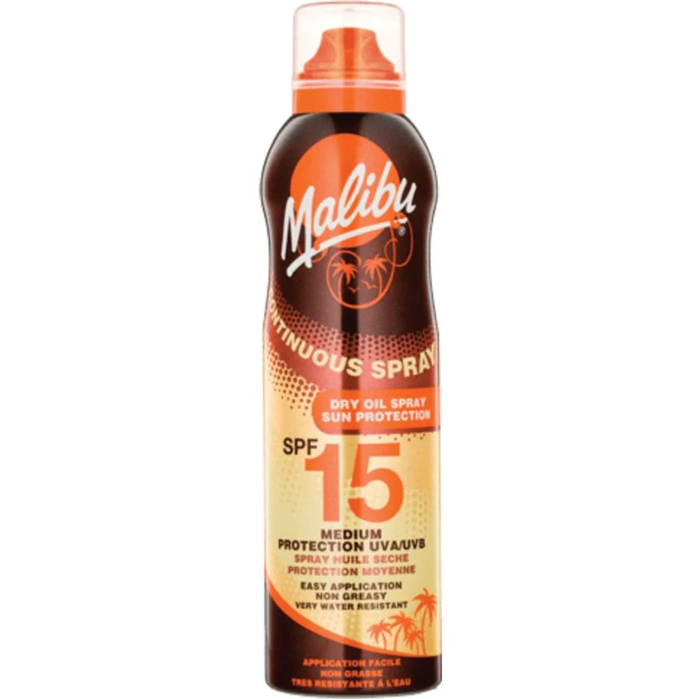 Malibu SPF 15 Dry Oil Spray with Shea Butter 175ml