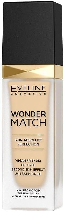 Eveline Wonder Match Luxury Adaptive Foundation – 05 Light Porcelain, 30ml