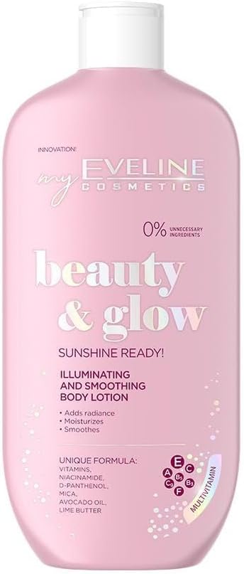 Eveline Cosmetics Beauty & Glow Illuminating Smoothing Body Lotion with Gold Particles, 350ml