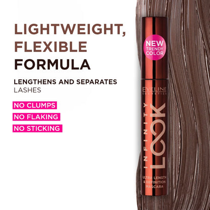 Longer, defined lashes with Eveline Infinity Look lengthening mascara
