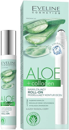 Eveline Organic Aloe + Collagen Moisturising Eye Contour Roll-On, 15ml