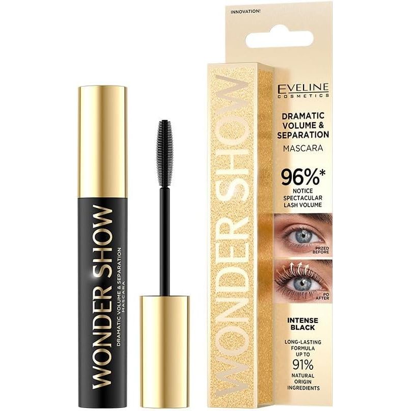 Eveline Wonder Show Volumizing Mascara 7ml – Vegan Lash Volume & Separation