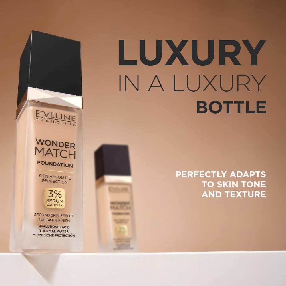 Eveline Wonder Match Luxury Adaptive Foundation – 15 Natural, 30ml – image 6