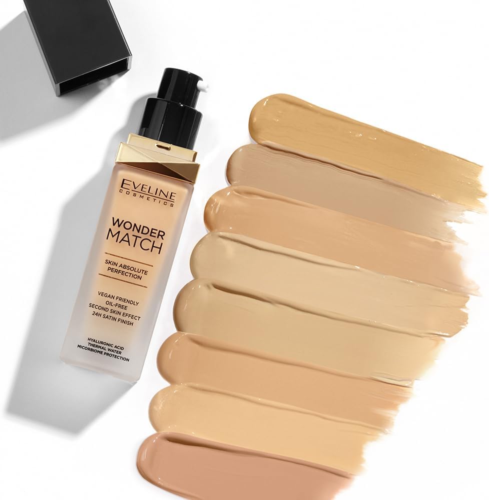 Eveline Wonder Match Luxury Adaptive Foundation – 05 Light Porcelain, 30ml – image 2