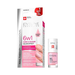 Eveline Nail Therapy nail conditioner with colour, Shimmer Pink 5ml