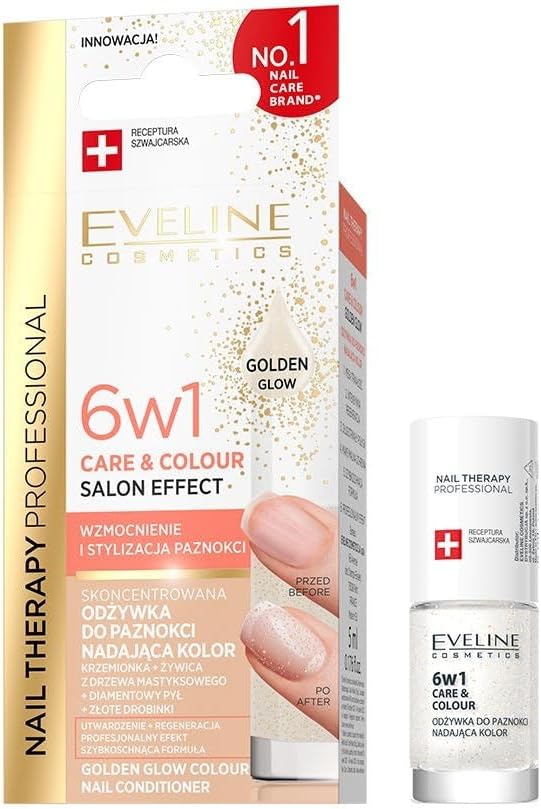 Eveline Nail Therapy Professional Golden Glow Nail Treatment Polish, 5ml