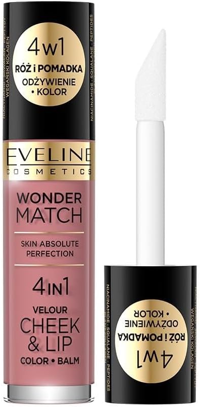 Eveline Wonder Match 4-in-1 Cheek & Lip Colour Balm – Shade 02, 4.5ml