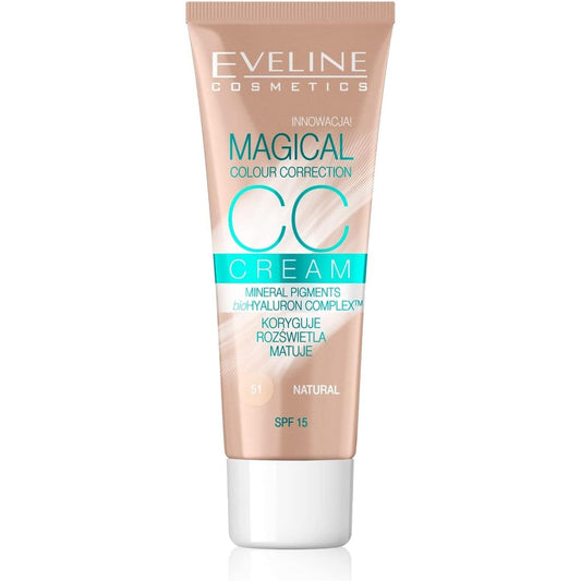 Eveline CC Foundation Shade 51 Natural 30ml – Long Lasting Vegan Formula