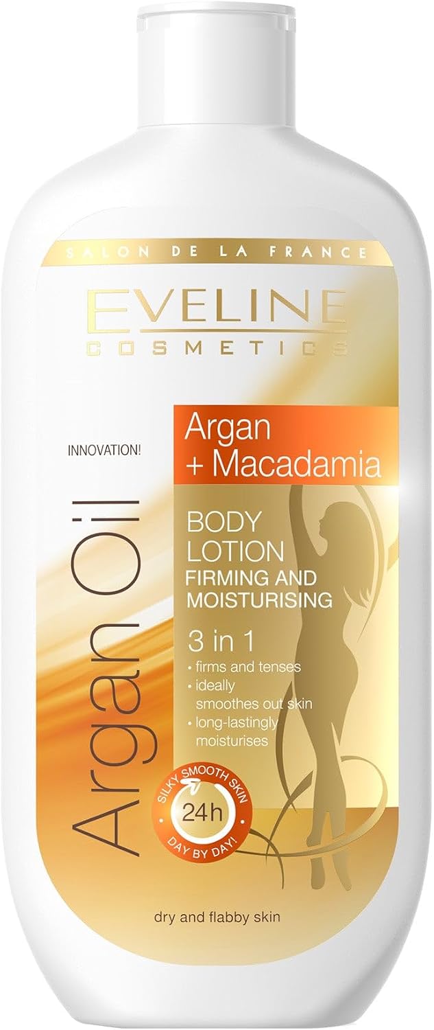 Eveline Argan Oil 3-in-1 firming and moisturising body balm 350ml bottle