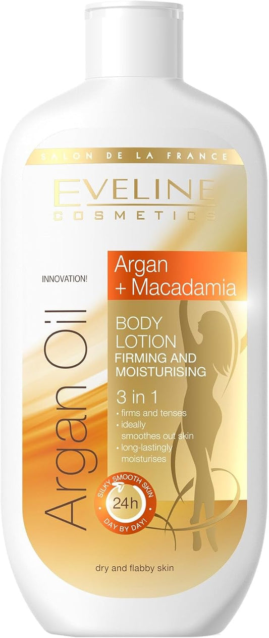 Eveline Argan Oil 3-in-1 firming and moisturising body balm 350ml bottle