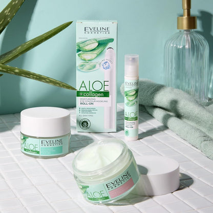 Eveline Organic Aloe + Collagen Moisturising Eye Contour Roll-On, 15ml
