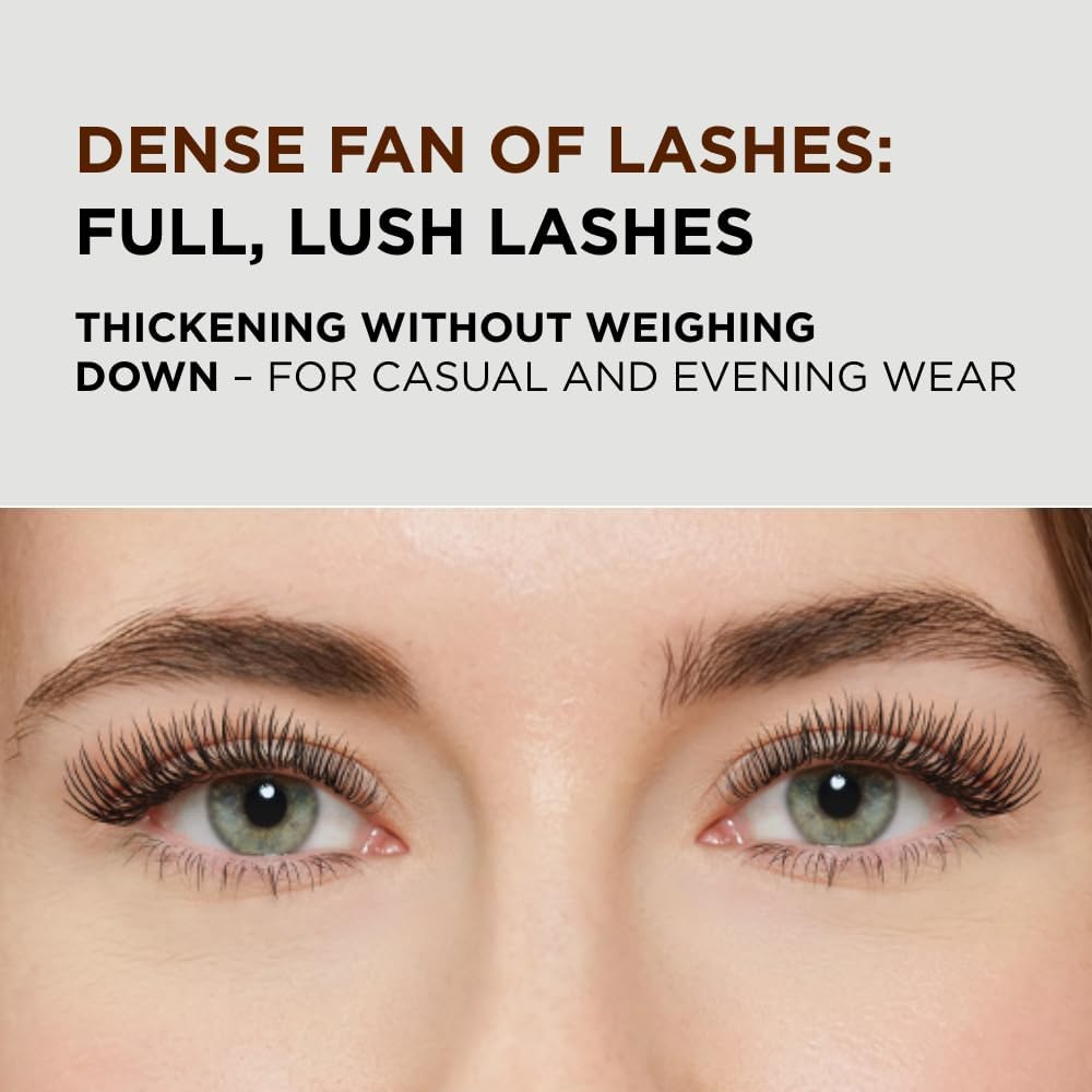 Full, fanned lashes with Eveline Infinity Look mascara, thickening without weighing lashes down