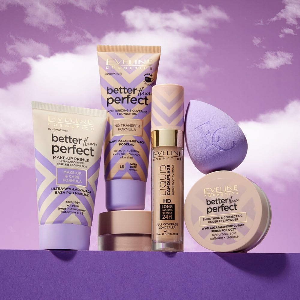 Eveline Better Than Perfect under-eye powder beside the rest of the Better Than Perfect range