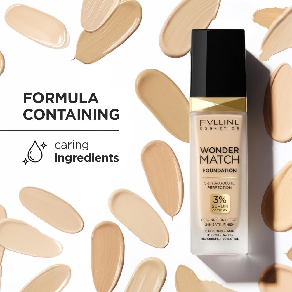 Eveline Wonder Match Luxury Adaptive Foundation – 15 Natural, 30ml – image 3