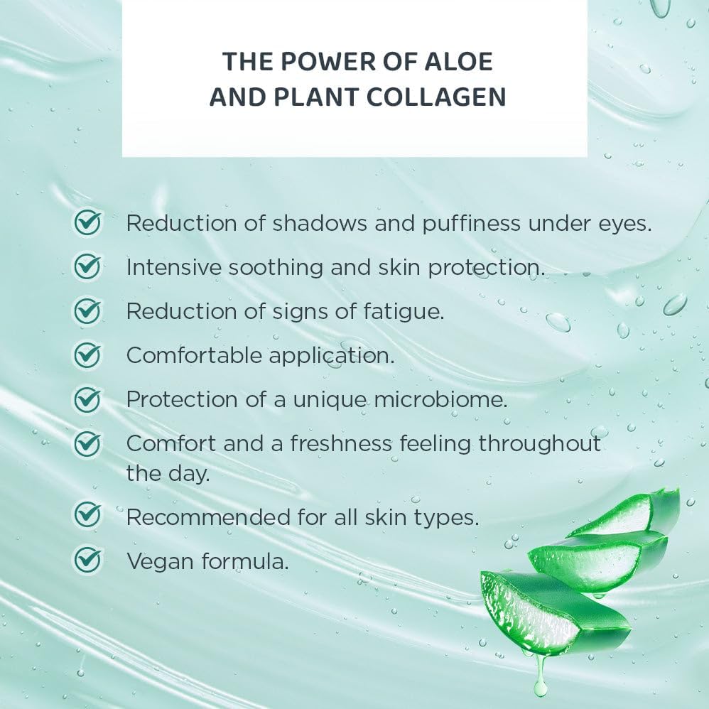 Eveline Organic Aloe + Collagen Moisturising Eye Contour Roll-On, 15ml
