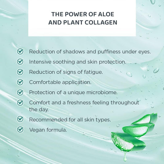 Eveline Organic Aloe + Collagen Moisturising Eye Contour Roll-On, 15ml – image 2