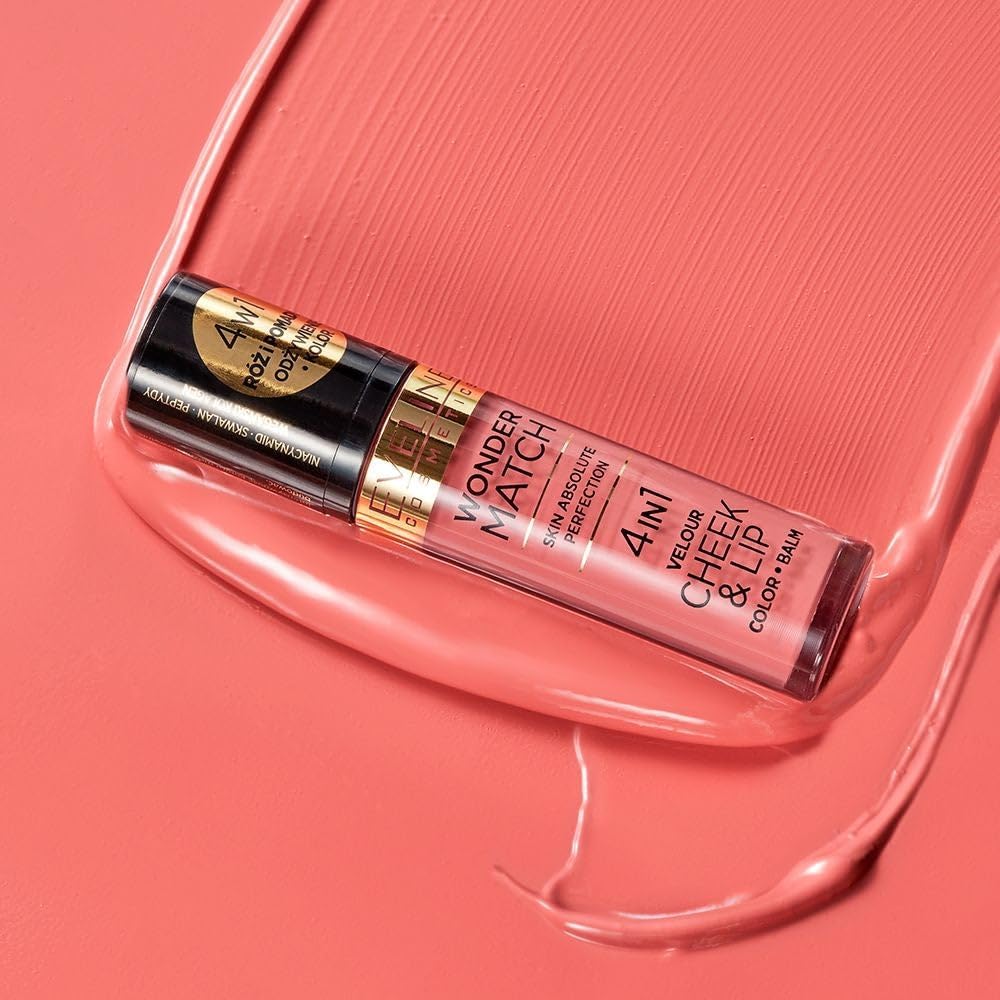 Eveline Wonder Match liquid cheek and lip colour texture close-up
