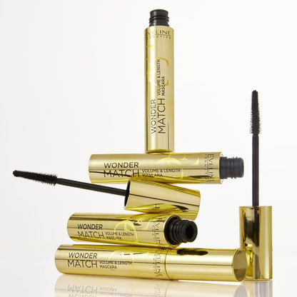 Eveline Wonder Match Volume & Length Mascara – Intense Black, 7ml