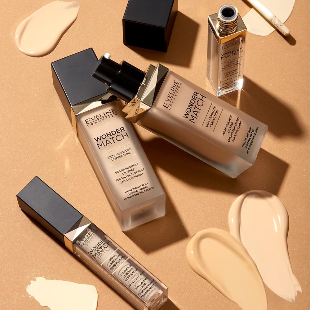 Eveline Wonder Match Luxury Adaptive Foundation – 05 Light Porcelain, 30ml – image 11