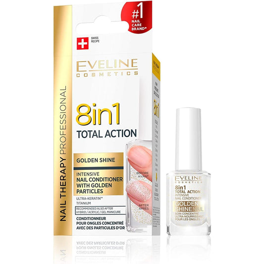 Eveline Total Action 8in1 Golden Shine Intensive Nail Conditioner 12ml