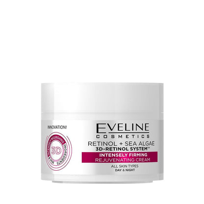 Eveline Retinol + Sea Algae firming day and night face cream 50ml jar