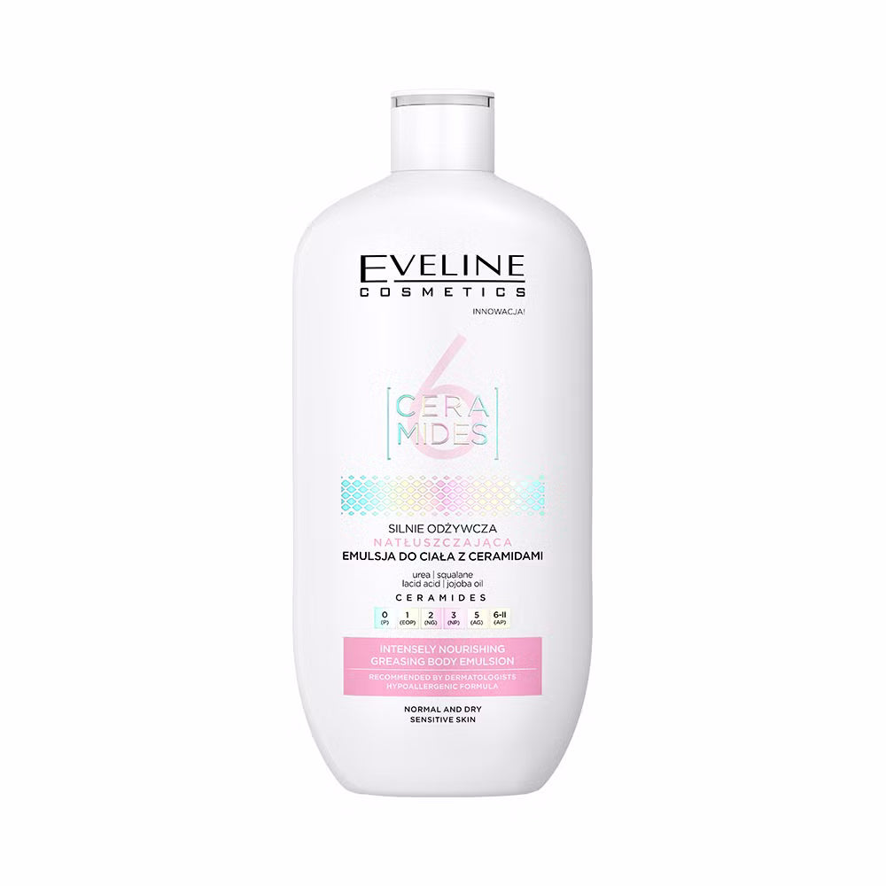 Eveline 6 Ceramides hypoallergenic nourishing body emulsion 350ml bottle
