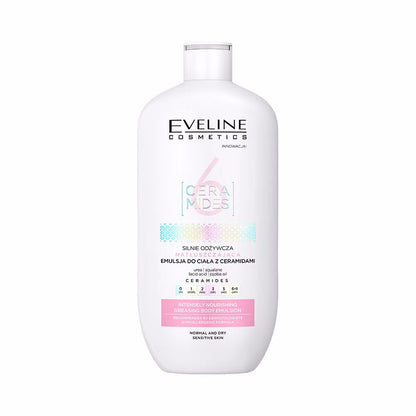 Eveline 6 Ceramides hypoallergenic nourishing body emulsion 350ml bottle