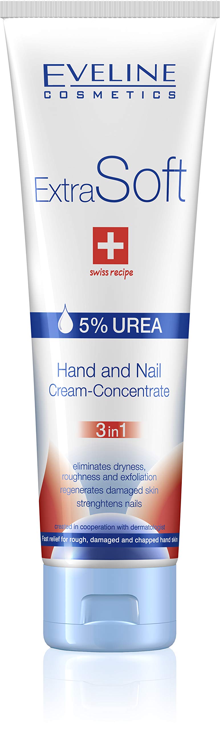 Eveline Extra Soft hand and nail cream-concentrate with 5% urea, 100ml tube