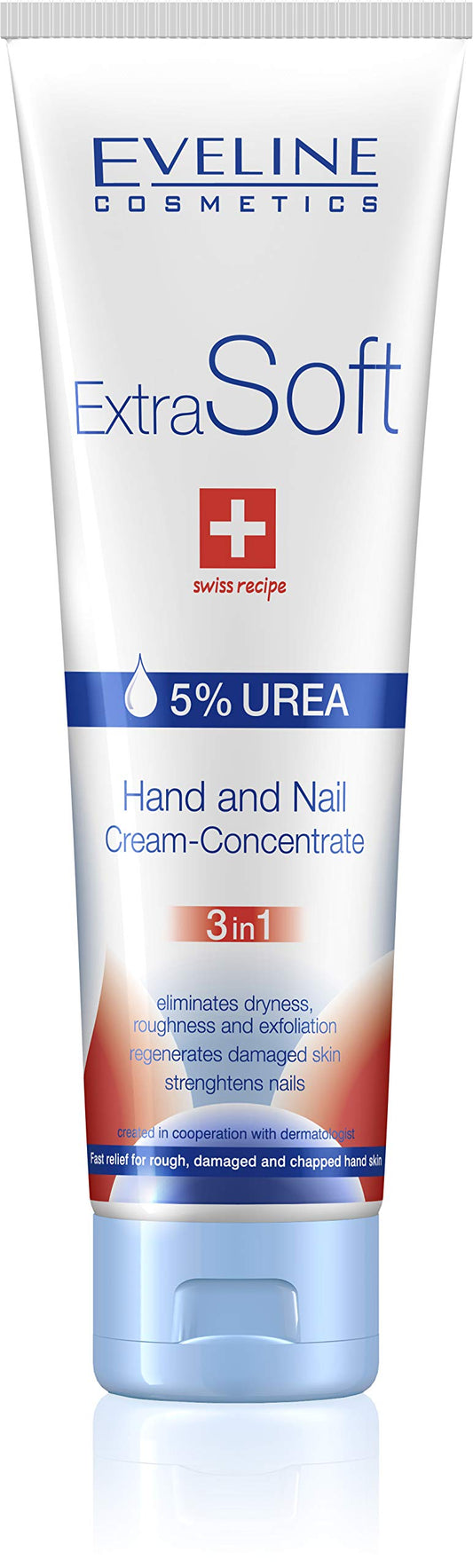 Eveline Extra Soft hand and nail cream-concentrate with 5% urea, 100ml tube