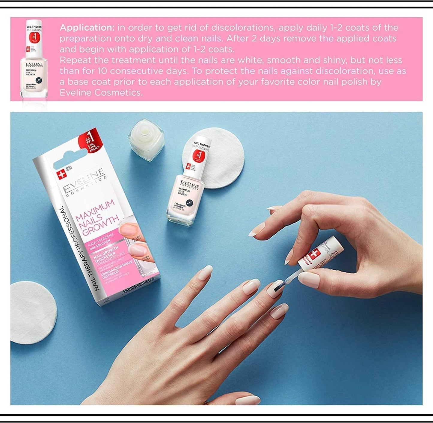 Eveline Maximum Nails Strengthening Conditioner with Silk Protein, 12ml