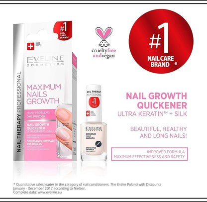 Eveline Maximum Nails Strengthening Conditioner with Silk Protein, 12ml