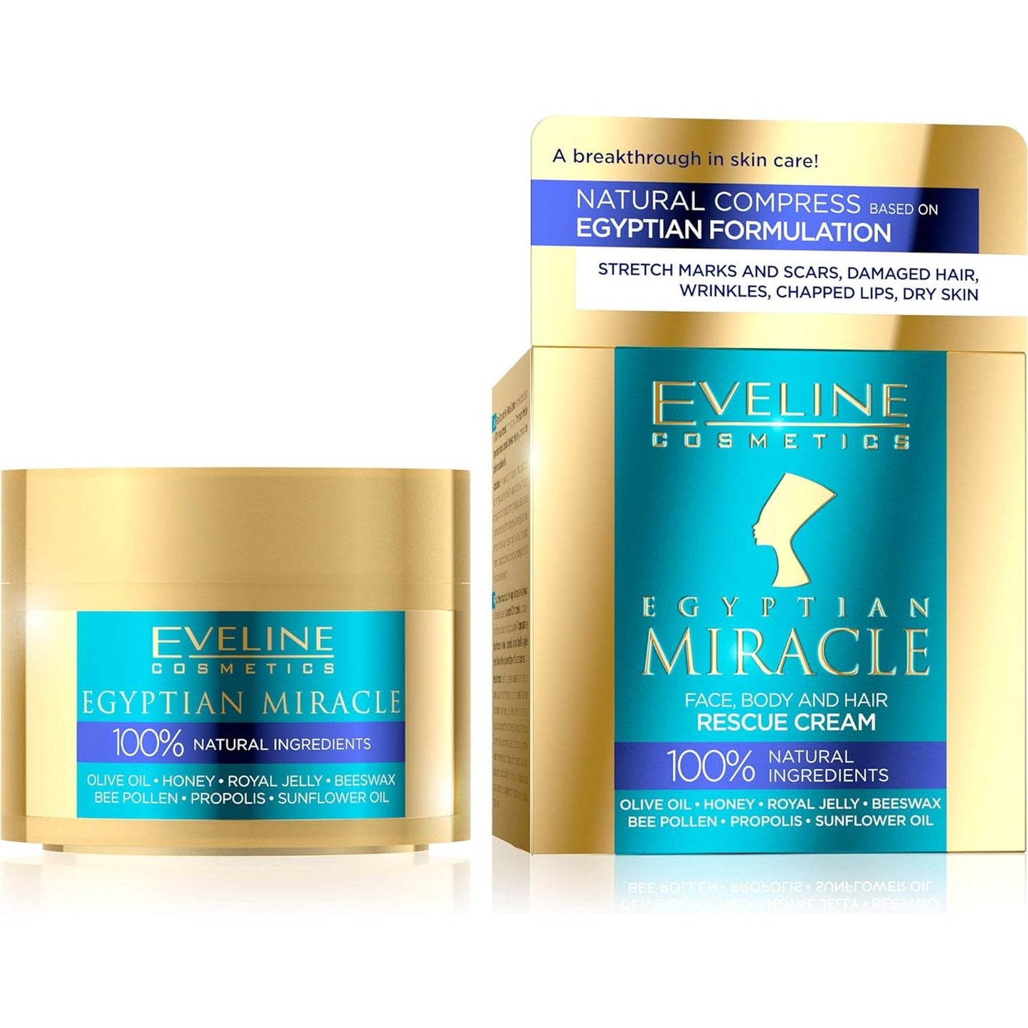 Eveline Egyptian Miracle Cream - 40 ml | Natural Moisturizer for Face, Body & Hair
