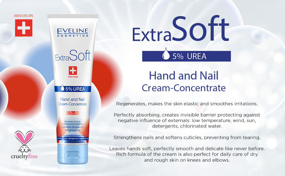 Eveline Extra Soft hand and nail cream-concentrate — regenerates, strengthens nails and softens cuticles