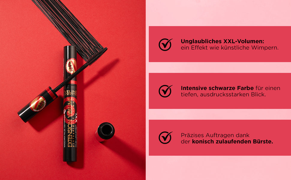 Eveline Extension Volume XXL False Definition 4D Mascara – Intense Black