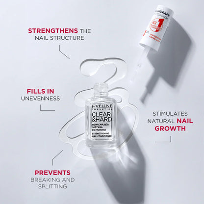 Eveline Nail Therapy Clear & Hard nail conditioner 12ml – image 3