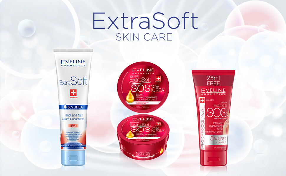 The wider Eveline Extra Soft skin care range, including this hand and nail cream-concentrate