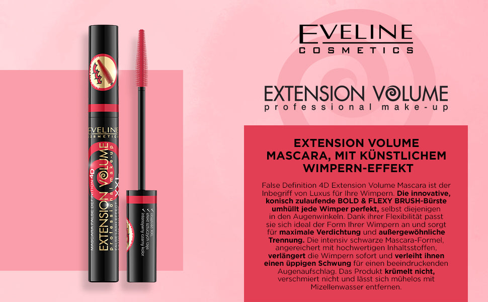 Eveline Extension Volume XXL False Definition 4D Mascara – Intense Black