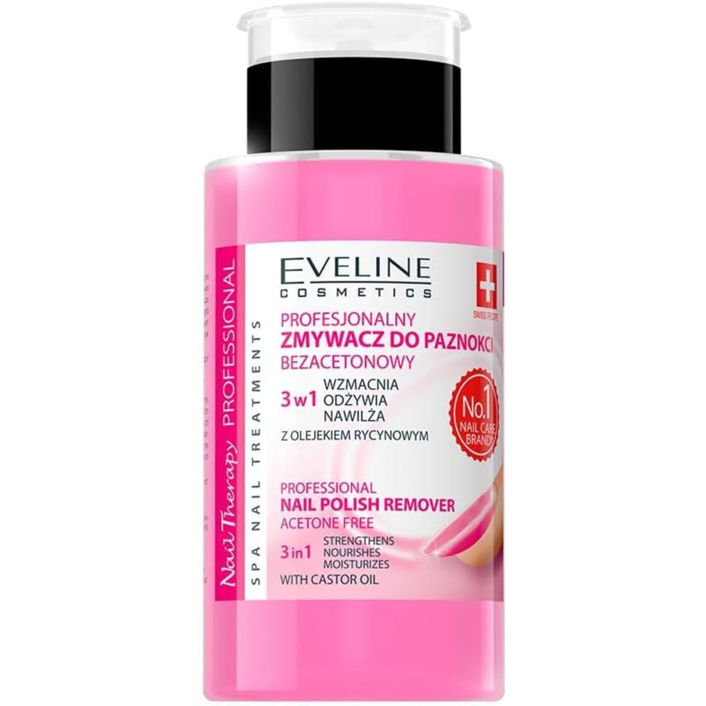 Eveline Nail Therapy Professional 3-in-1 Polish Remover, 190ml