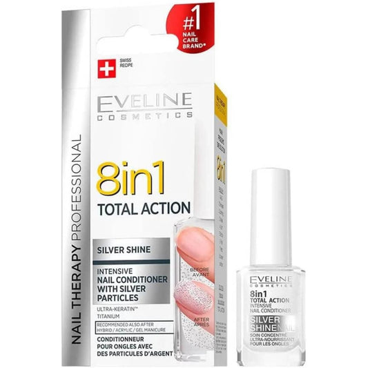 Eveline Nail Therapy 8in1 Total Action Conditioner with Silver Particles, 12ml