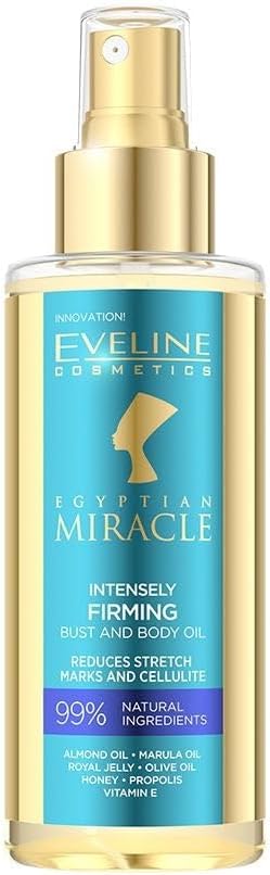 Eveline Egyptian Miracle Firming Bust & Body Oil 150ml spray bottle