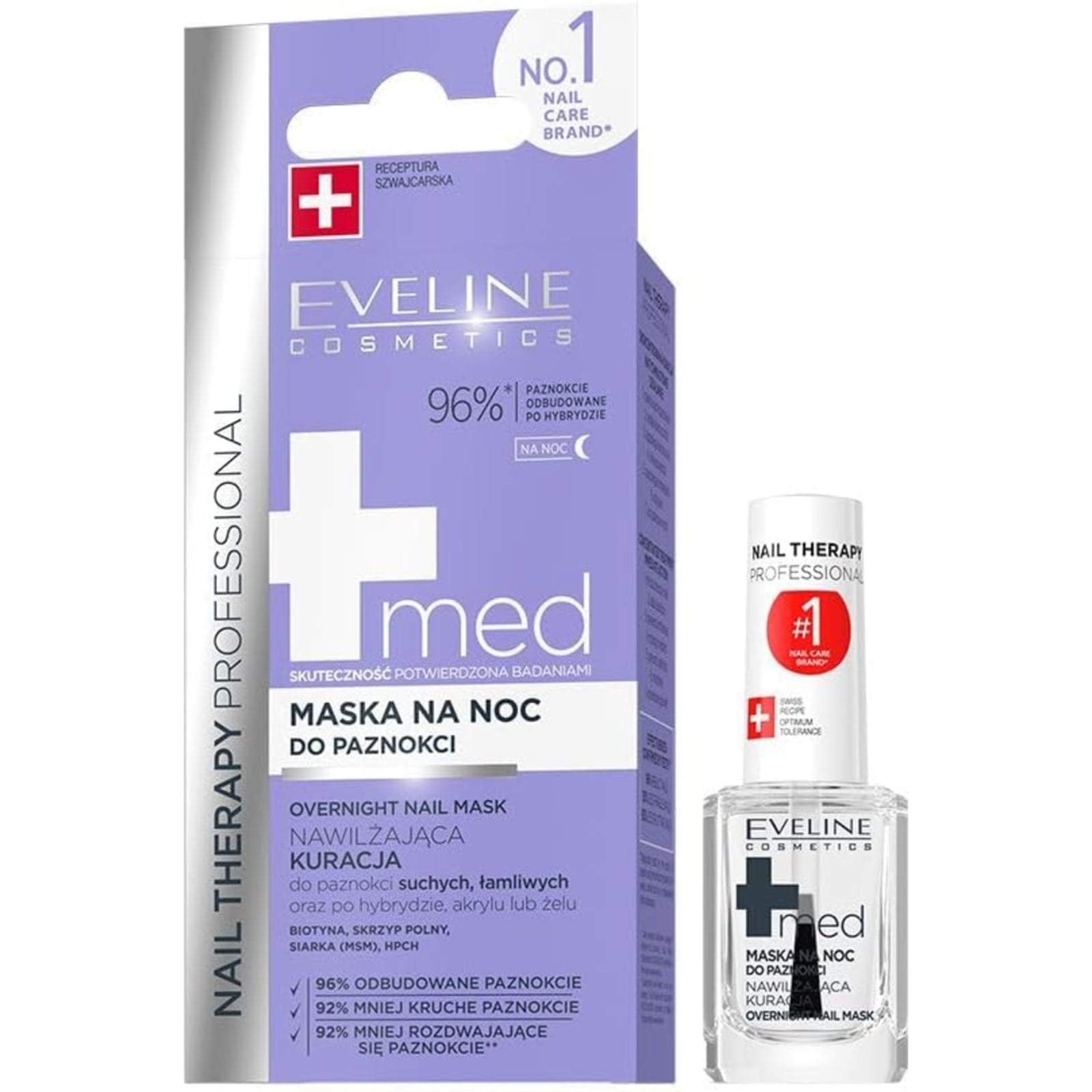 Eveline Nail Therapy Med+ Overnight Nail Mask, 12ml