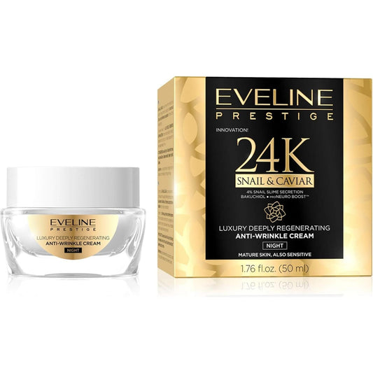 Eveline Prestige 24K Snail & Caviar Night Cream, 50ml
