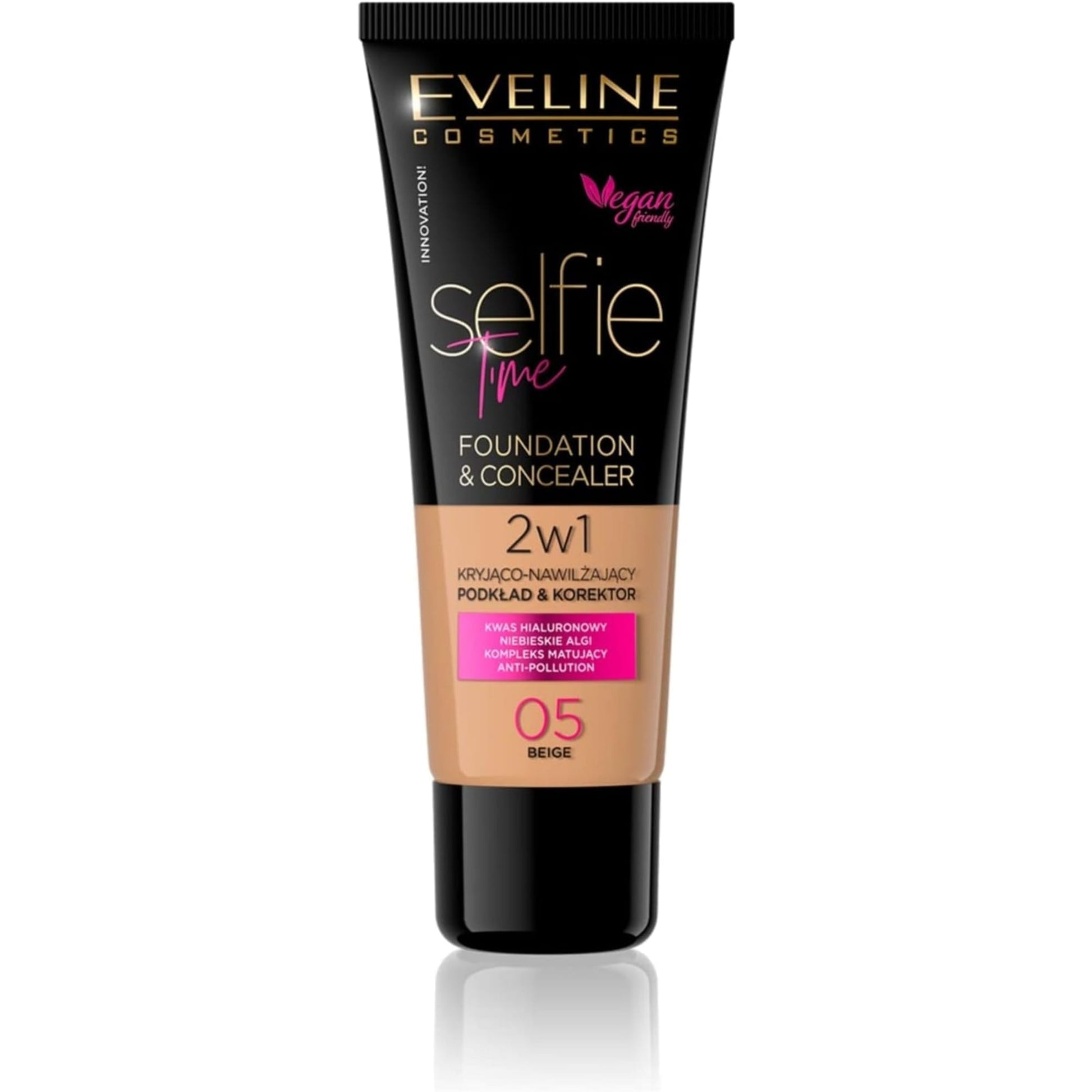 Eveline Selfie Time 2-in-1 Foundation & Concealer, Beige 05, 30ml