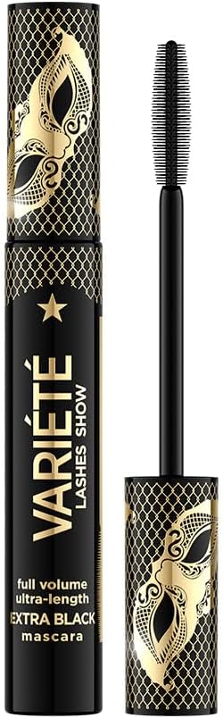 Eveline Variété Lashes Show Extreme Black Mascara – Full Volume & Ultra Length, 10ml