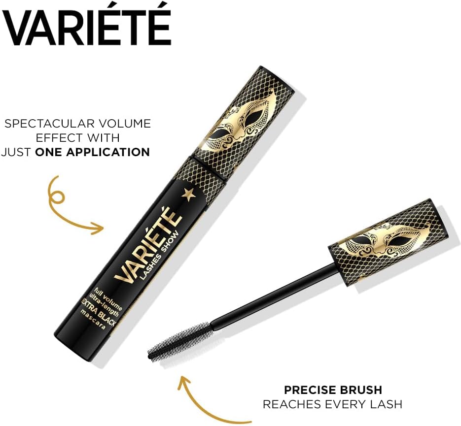 Eveline Variété Extreme Black mascara – volume effect and precise brush