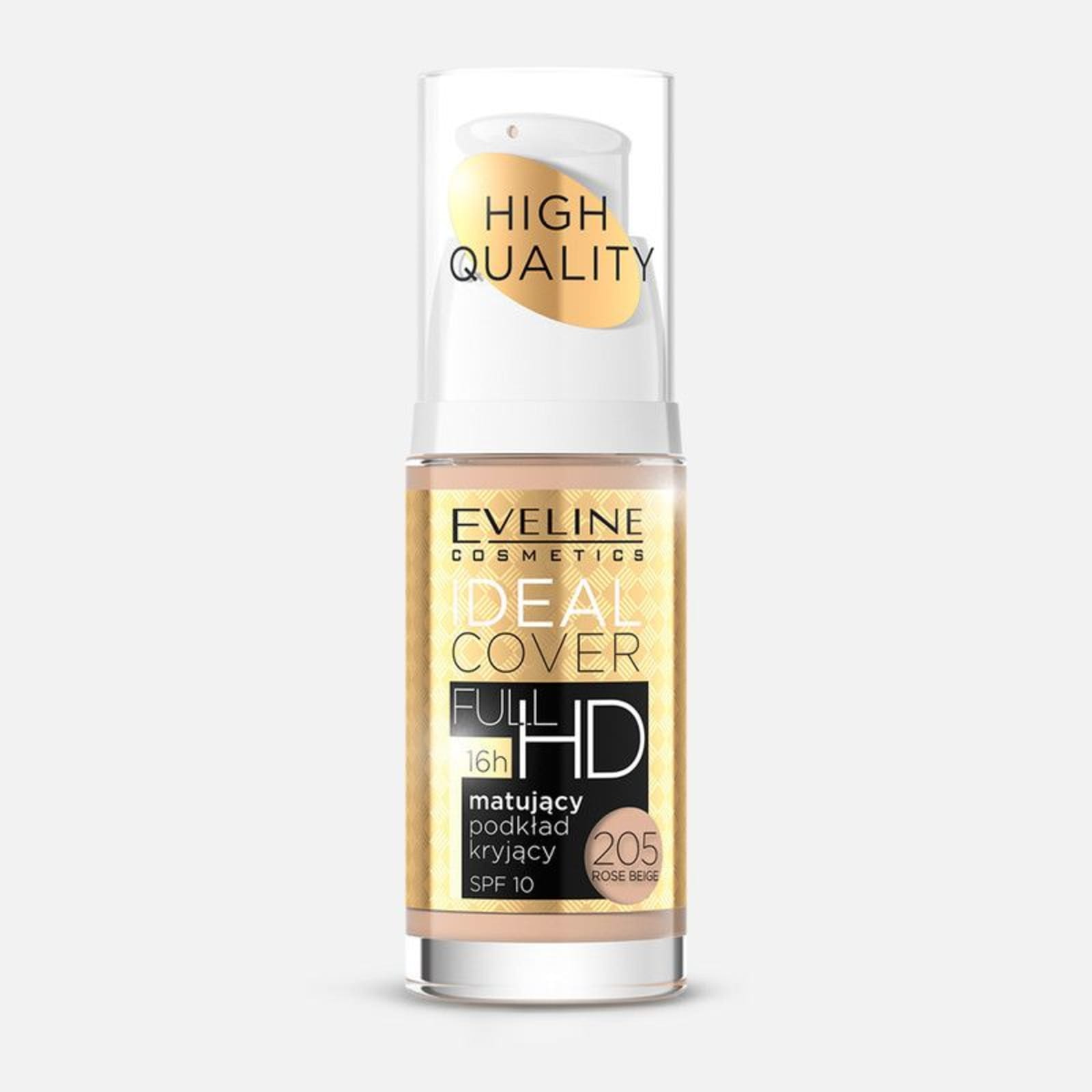 Eveline Cosmetics Full HD Rose Beige Finish Long-Wear Foundation – 205, 30ml